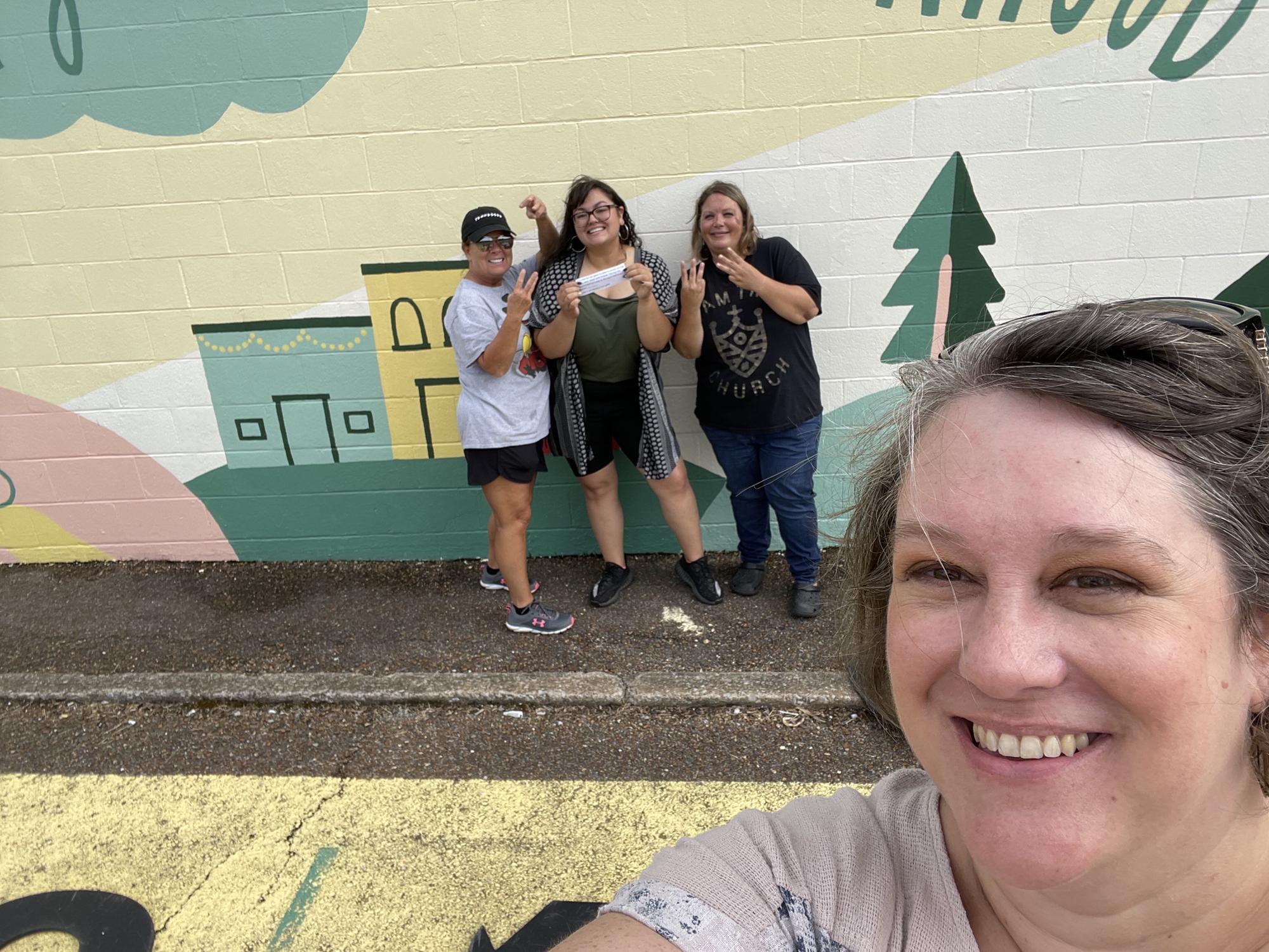 Amber, Tammy, Jackie & their husbands were in on the engagement! They took Brandi on a scavenger hunt. Brandi thought the loser had to pay for dinner. She was surprised to see the real prize.