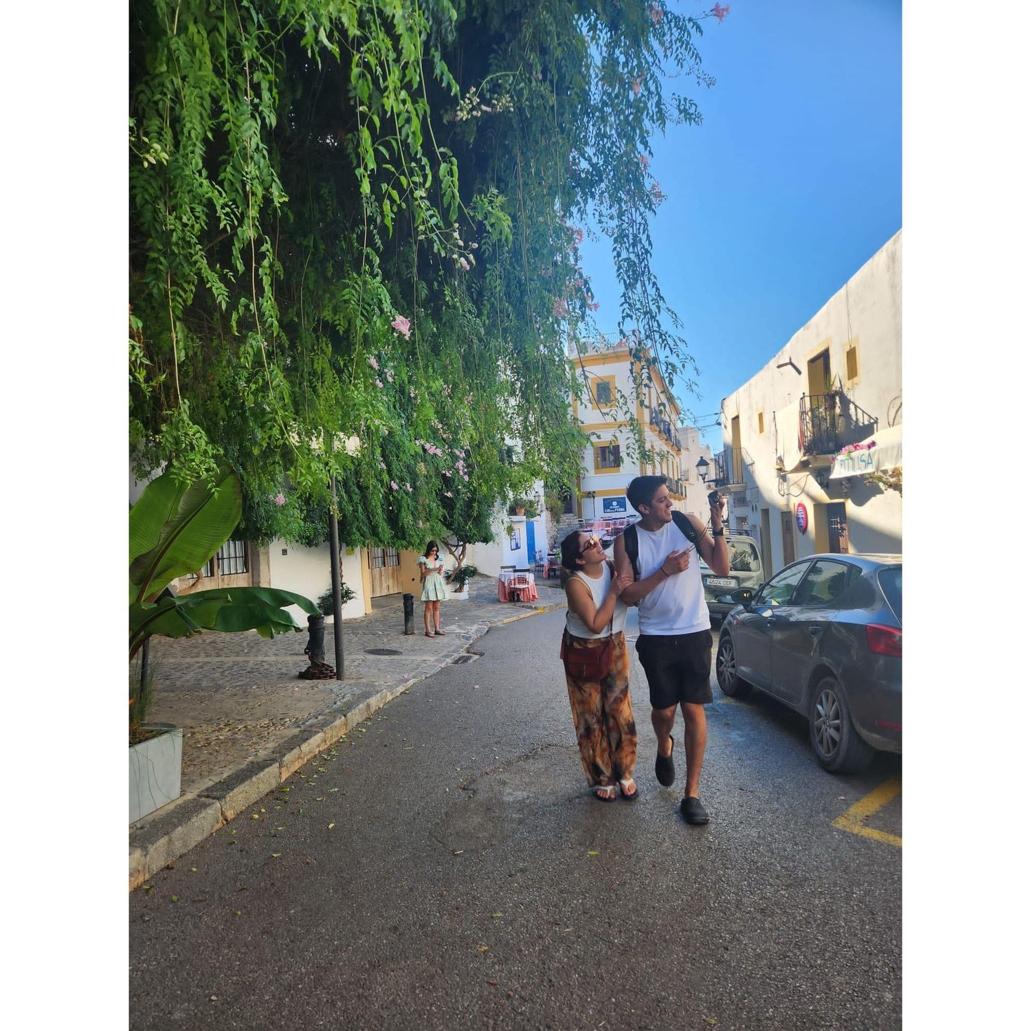 Walking through the streets of Ibiza.