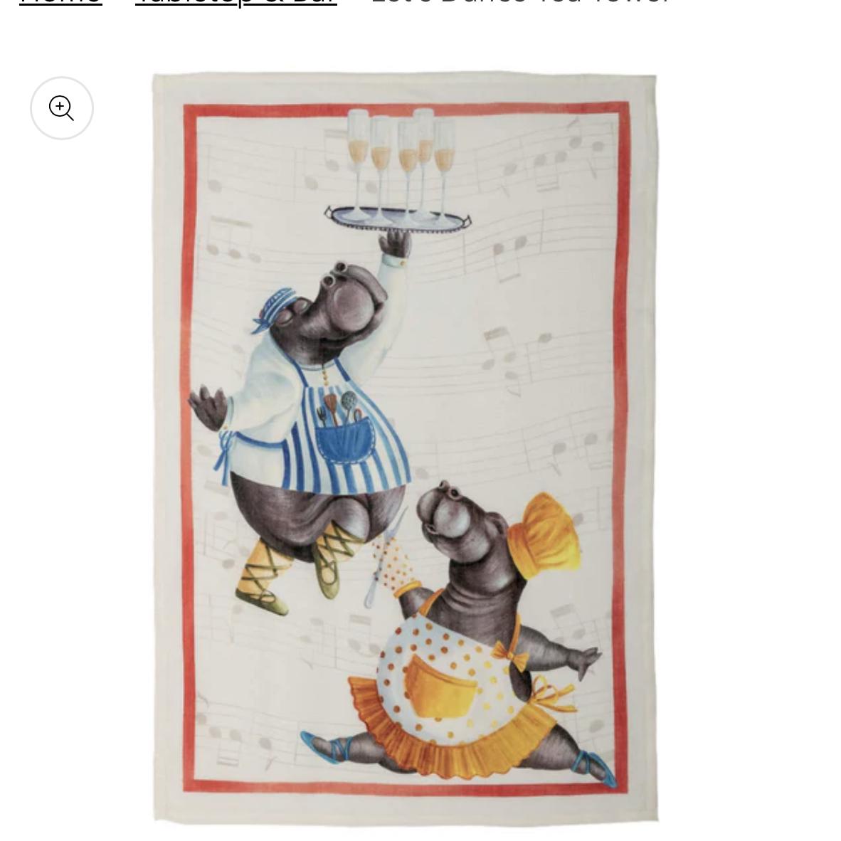 GUMPS Let's Dance Tea Towel