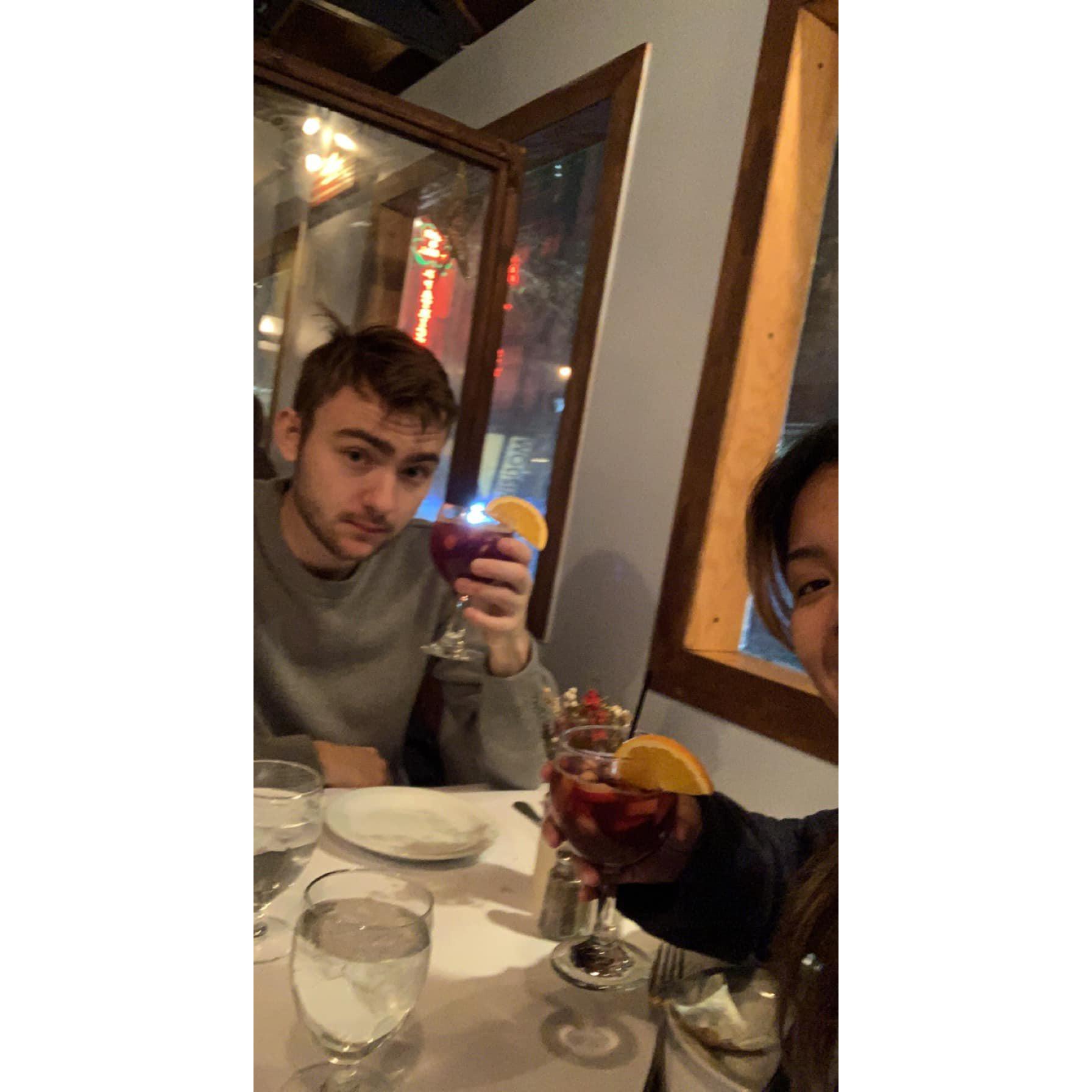 2021: Going to Rockefeller Tree, but it was packed! (They also got COVID immediately after)