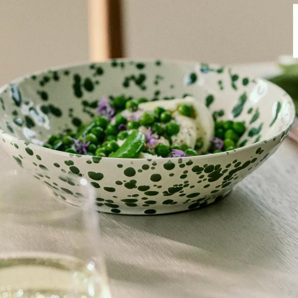 Splatter Portuguese Stoneware Pasta Bowl