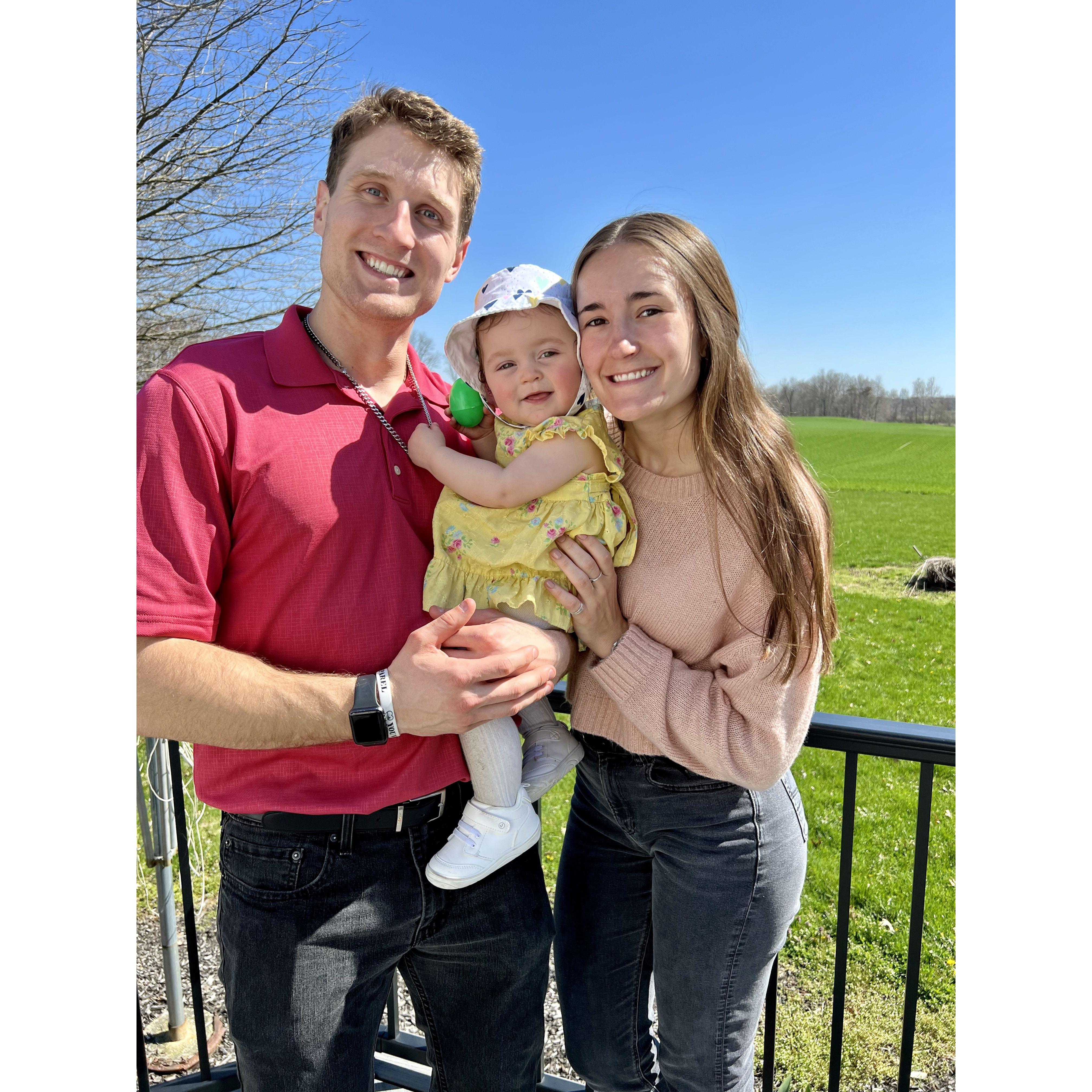 Easter 2023 with flower girl, Penelope Harding.