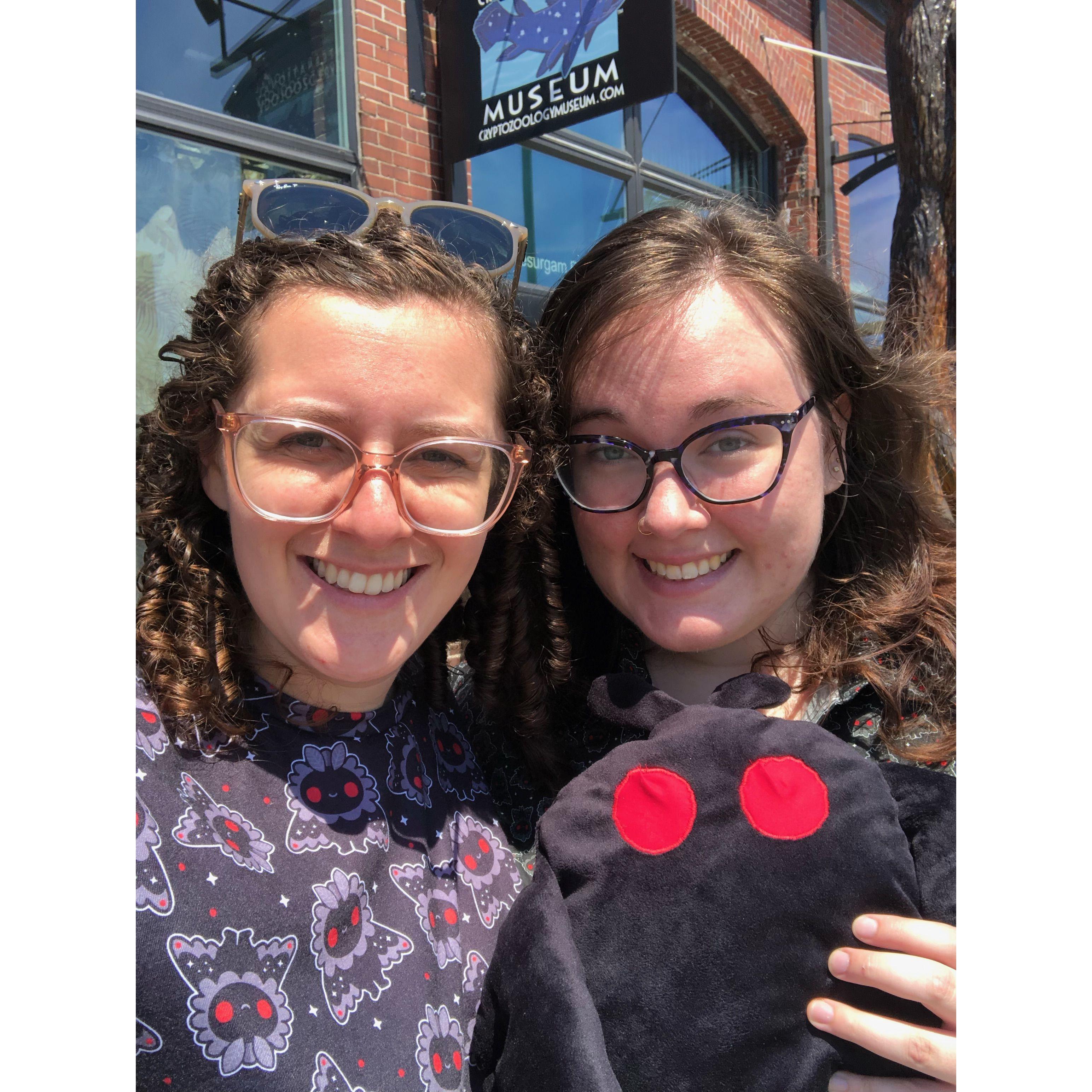 Visiting the International Cryptozoology Museum in Portland, ME with Mothman!