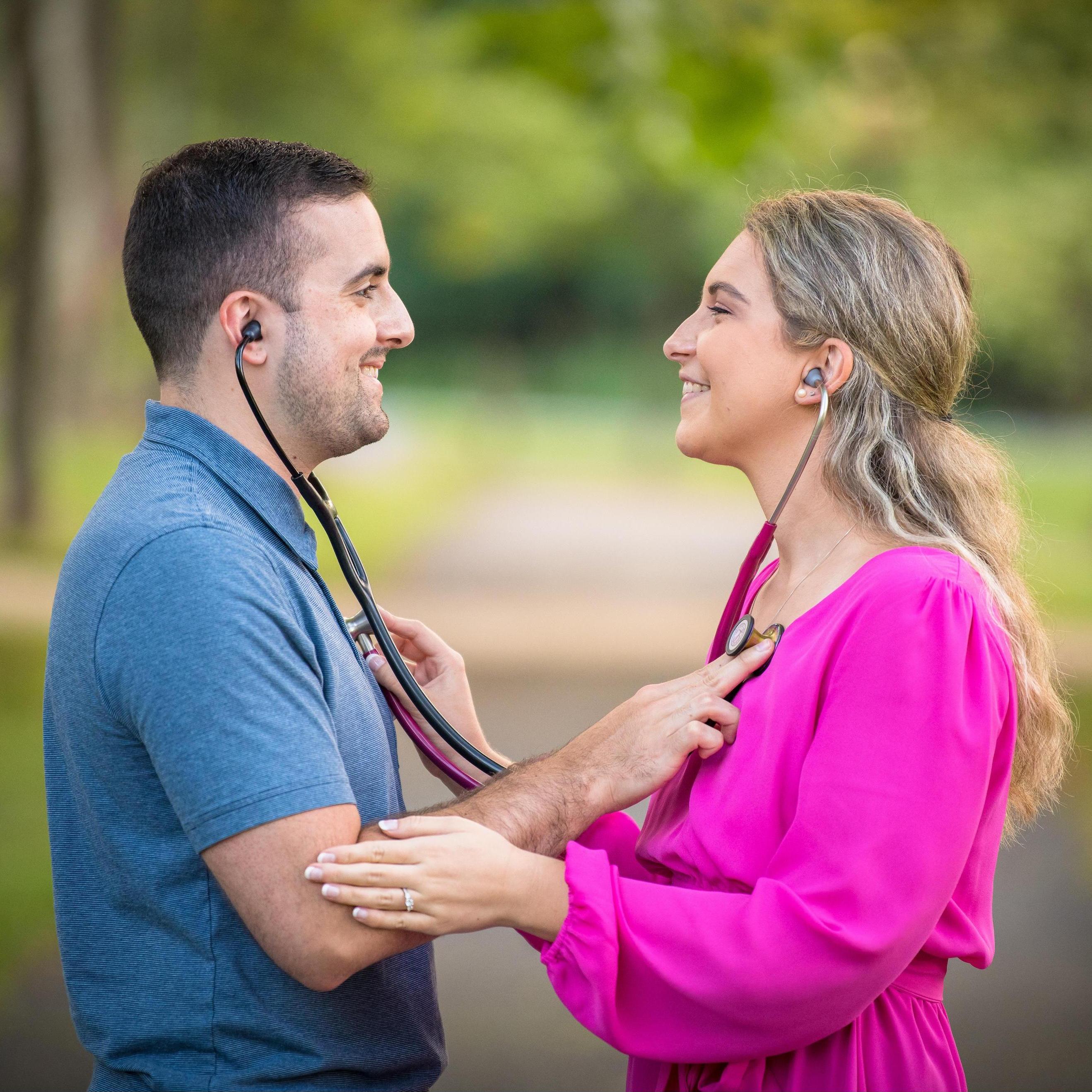 We both worked hard for our degrees and jobs in healthcare. Our common interest in the health field was one of the first things we talked about on the night we met, at a party.