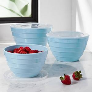 Prep and Store Aqua Bowls, Set of 3