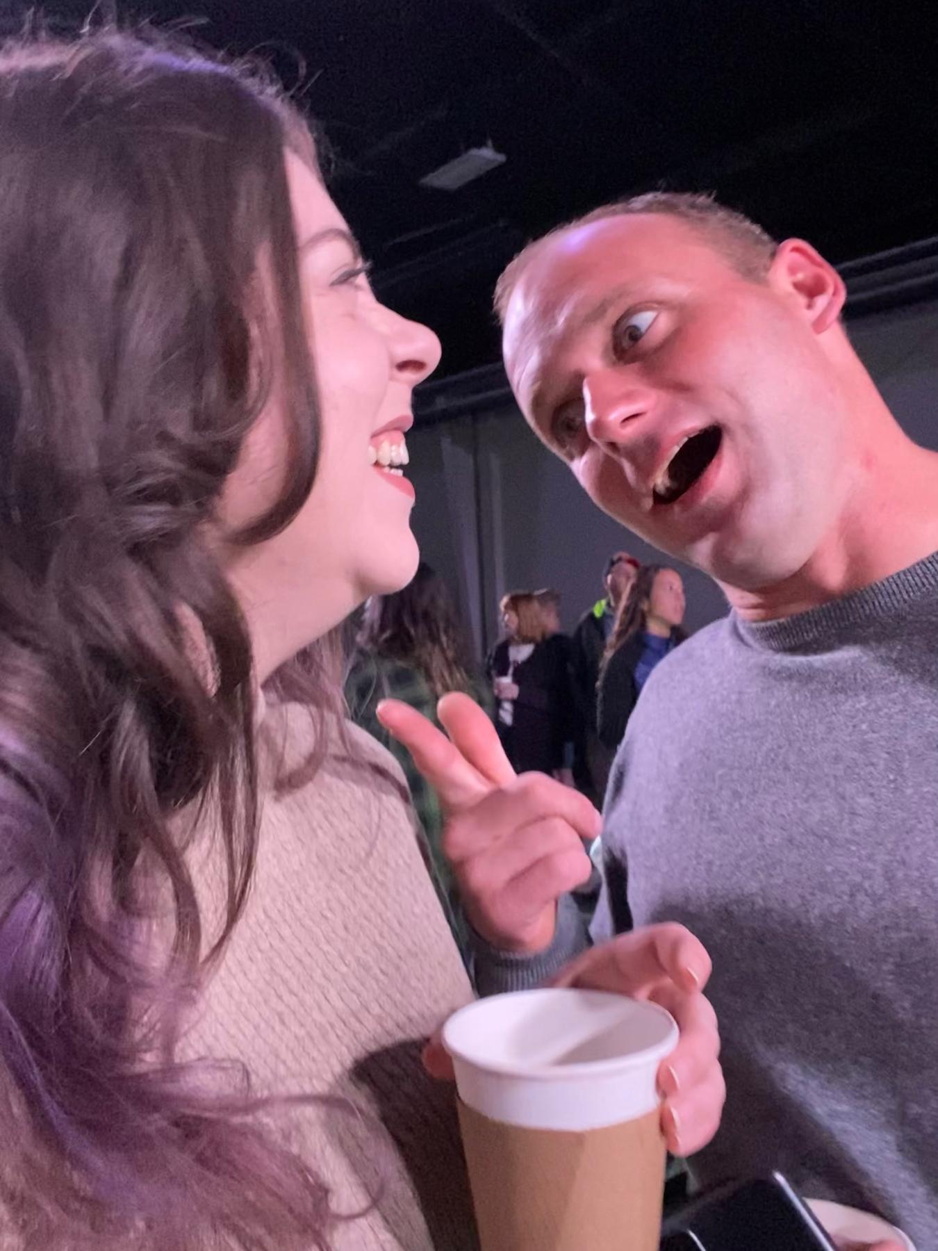 At a concert…always laughing at each other