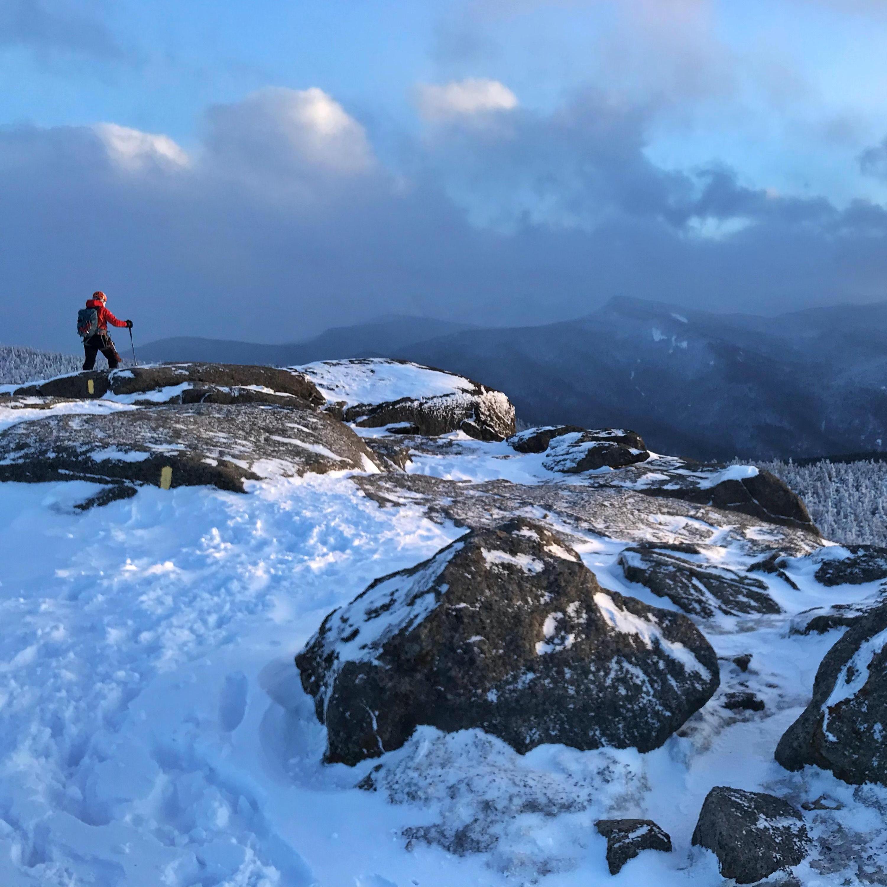 Alexis in sub-zero temps in the Adirondacks.