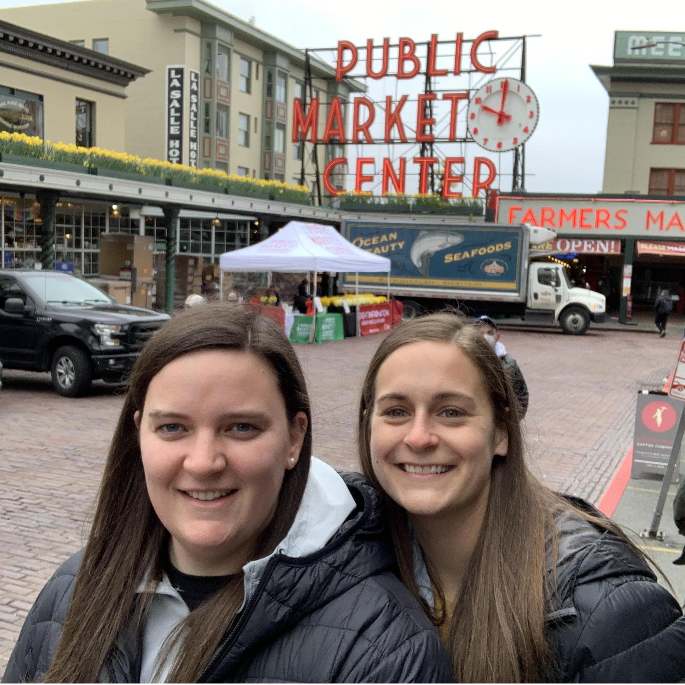 The Public Market in Seattle. Spring 2021