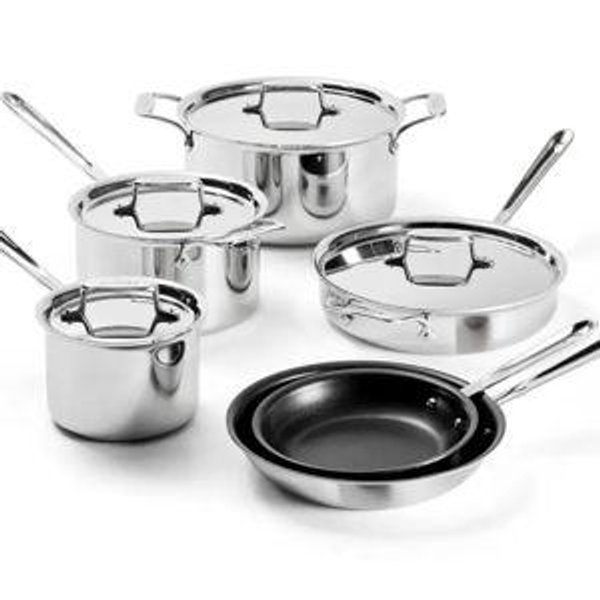 D5 Polished Pro Nonstick 5-ply Bonded Cookware Set, 10 Piece