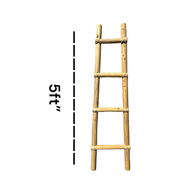 TARAHUMARA KIVA LADDER 5FT , rustic decor , blanket ladder , made in Mexico , rough finish