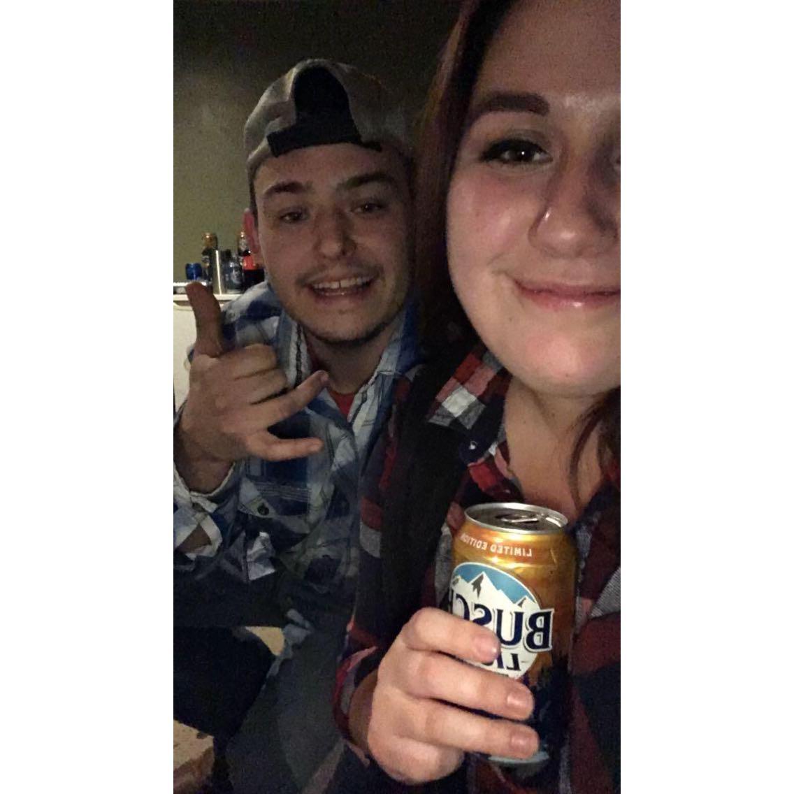 Our first photo together 💙