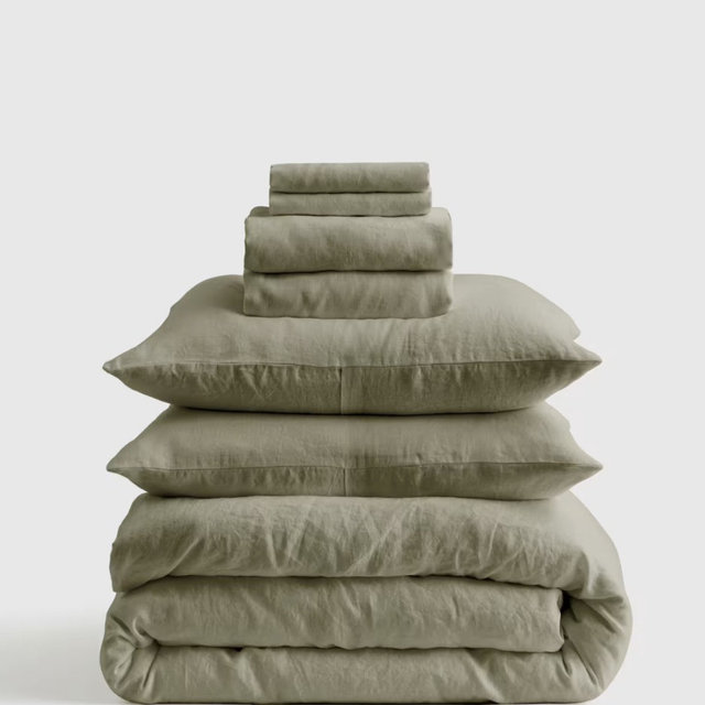 European Linen Deluxe Bedding Bundle - Queen - Willowleaf