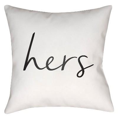 Sentiment HERS Throw Pillow - Surya