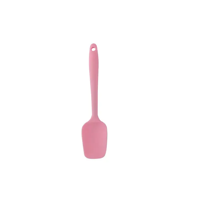 Unique Bargains Silicone Heat Resistant Non-Stick Kitchen Cooking Baking Turner Spatula Pink