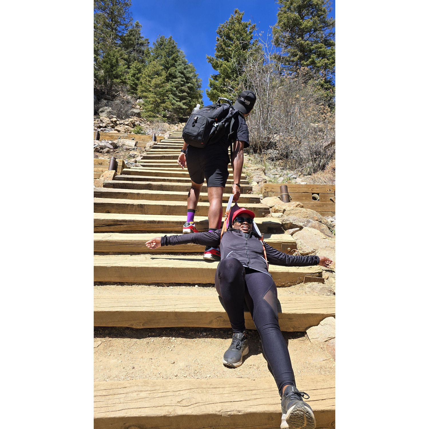 2000ft in elevation and almost 3000 steps later we complete our trek up Manitou Incline