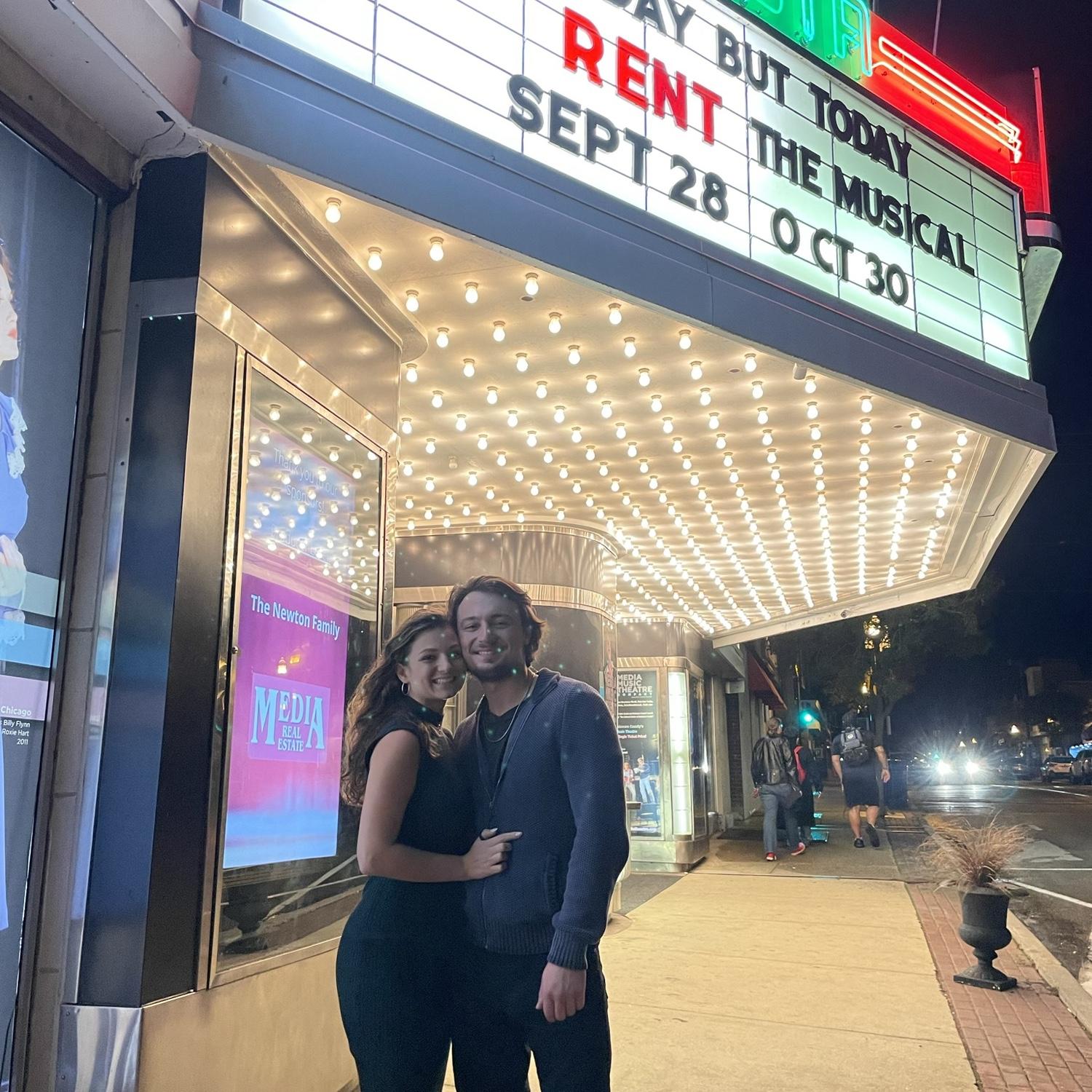 October 2022- Opening night of Rent at the Media Theatre