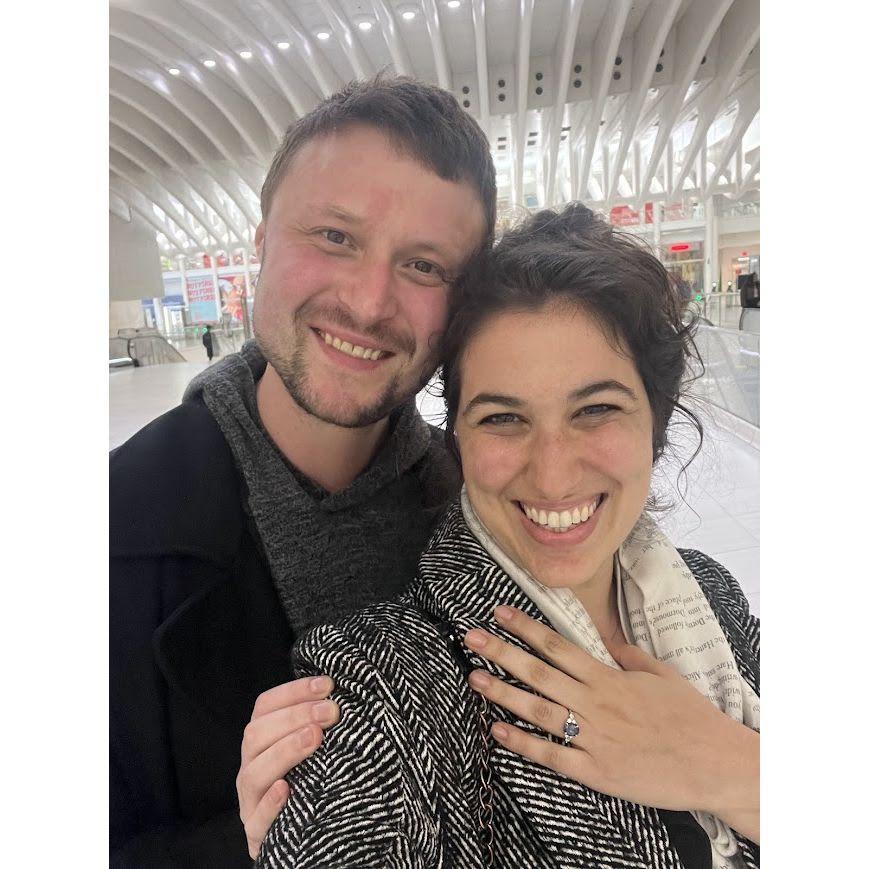 No, we did not get engaged at the Occulus in New York. We got engaged elsewhere, but Lizzy sort of blacked out with excitement and only remembered to take a picture at the Occulus