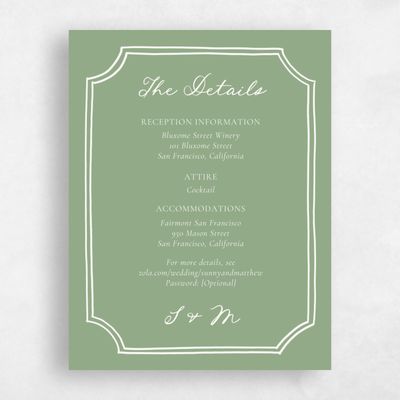 Green Floral Wedding Enclosure - Katinka