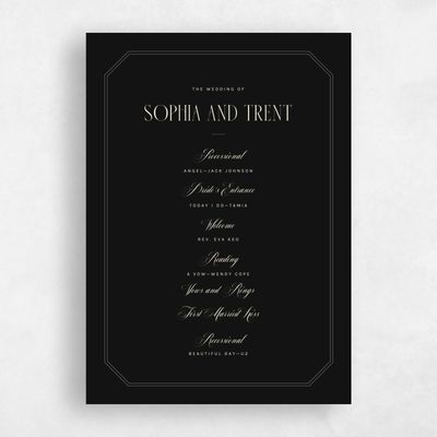 Black Wedding Program - Naida