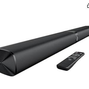 Sound Bar for Smart TV, Soundbar with Bluetooth/ARC/Opt/AUX Connect, Auto Volume Boost, 3 Equalizer Modes, 2 in 1 Detachable Soundbar for TV/PC/Gaming/Projectors