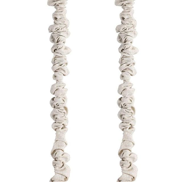 Fabric Cord Cover Chandelier Chain Cover 2 Packs 6 Ft Length Natural Linen Fabric Electirc Wire Protector Bleached Linen Color