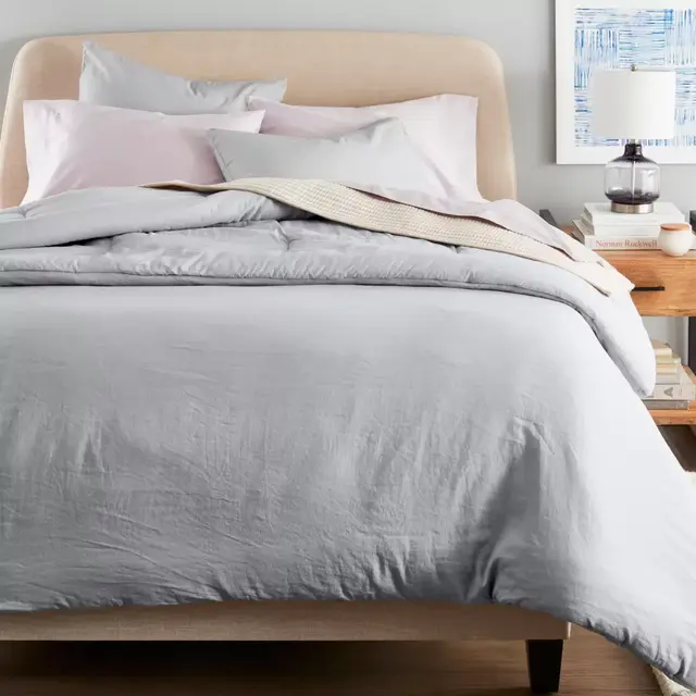 Nestwell™ Washed Linen Cotton 3-Piece King Comforter Set in Grey