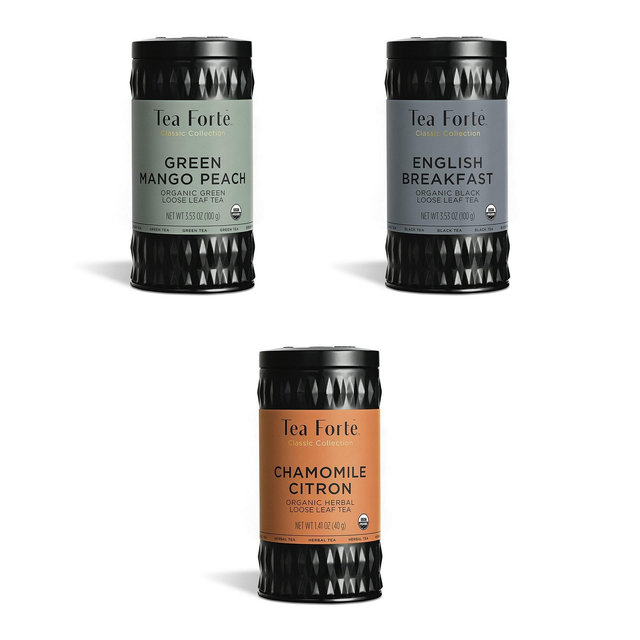 Tea Forte Loose Tea Trio, 3 Piece