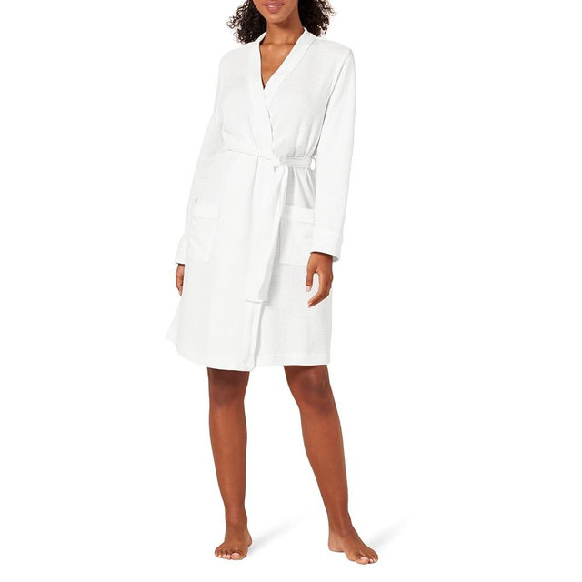 Amazon Essentials Women's Lightweight Waffle Mid-Length Robe (Available in Plus Size)