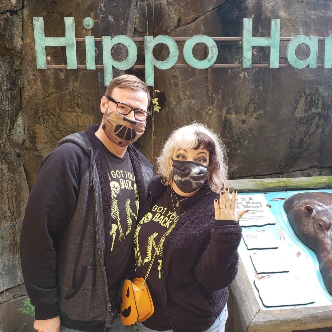 Hippos were our engagement witnesses :)