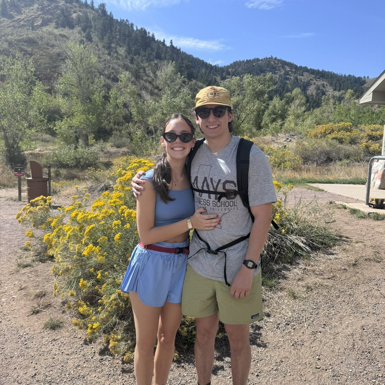 Josh lived in Denver the first few months of dating, so we were long-distance at the beginning. Katelyn flew up to visit him! September 2025