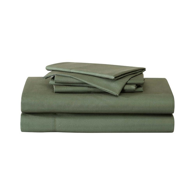 Eddie Bauer - Sheets, Super Soft Bedding with Matching Pillowcases, Temperature-Regulating Fabric, All-Around Comfort, Solid Room Essentials (Logan Green, Full)
