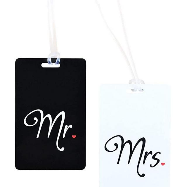 Mr & Mrs Luggage Tag Mrs & Mrs Travel Tag Mr & Mr Wedding Honeymoon Tags – 2pc