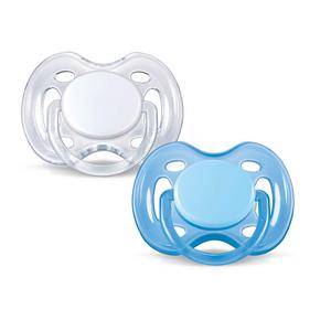 Philips Avent 0-6M 2-Pack Freeflow Pacifiers in Blue/White