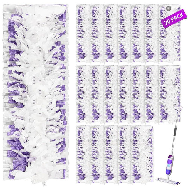 20 Pack Disposable Mopping Pads Refills for Multi-Surface Mop and Wood Mop, Spray Clean Pads Replacement