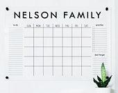 Large Acrylic Calendar, Dry Erase Monthly...