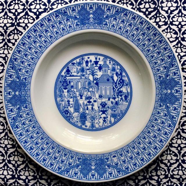 Calamityware Serving Bowl: Oodles of Robots (Set of 2)