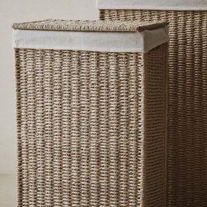 Woven laundry basket