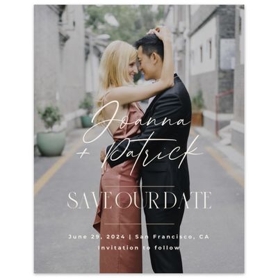 Beige Simple Wedding Digital Save the Date - Hannegan Photo