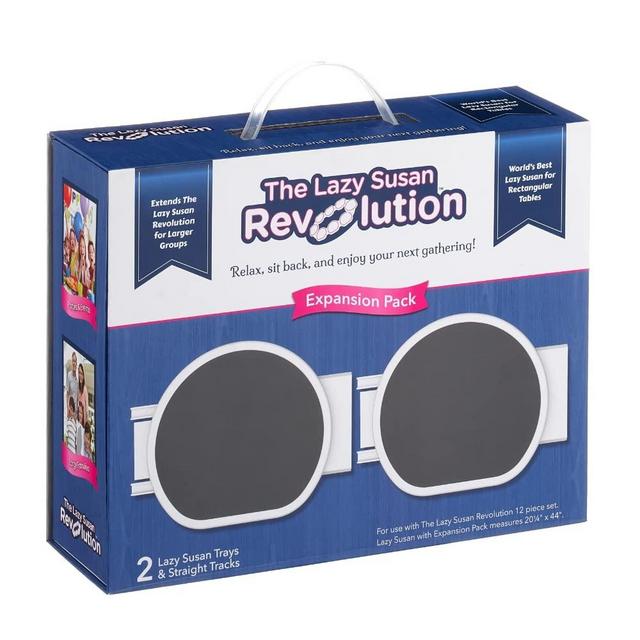Expansion Pack for The Lazy Susan Revolution - The First Patented Long, Rectangle, Oval Expandable Lazy Susan Turntable for Dining Table. Full Set, Sold Separately as Item #1000