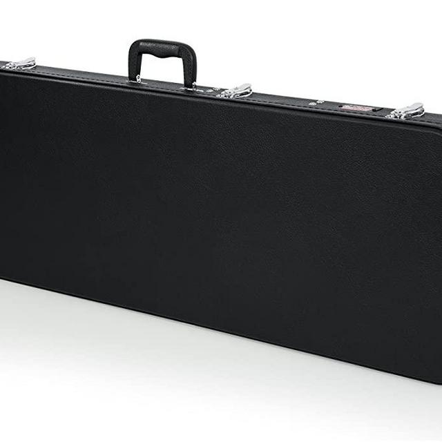 Gator Cases Hard-Shell Wood Case for Standard Electric Guitars; Fits Fender Stratocaster/Telecaster, & More (GWE-ELECTRIC) , Black