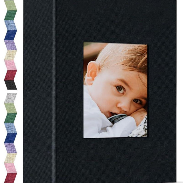 popotop Photo Album 4x6-200 Photos Photo Books with 200 Horizontal Pockets,Linen Cover Albums for Family Wedding Anniversary Baby Vacation Pictures
