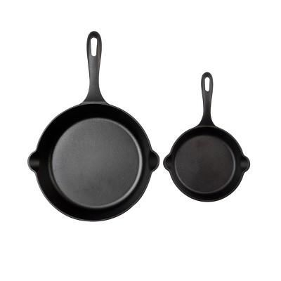 Victoria 6.5"& 10" Preseasoned Cast Iron Skillet Set
