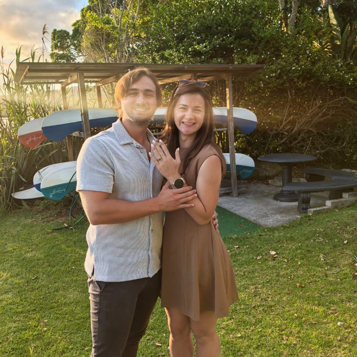 Moments after she said "Yes"
