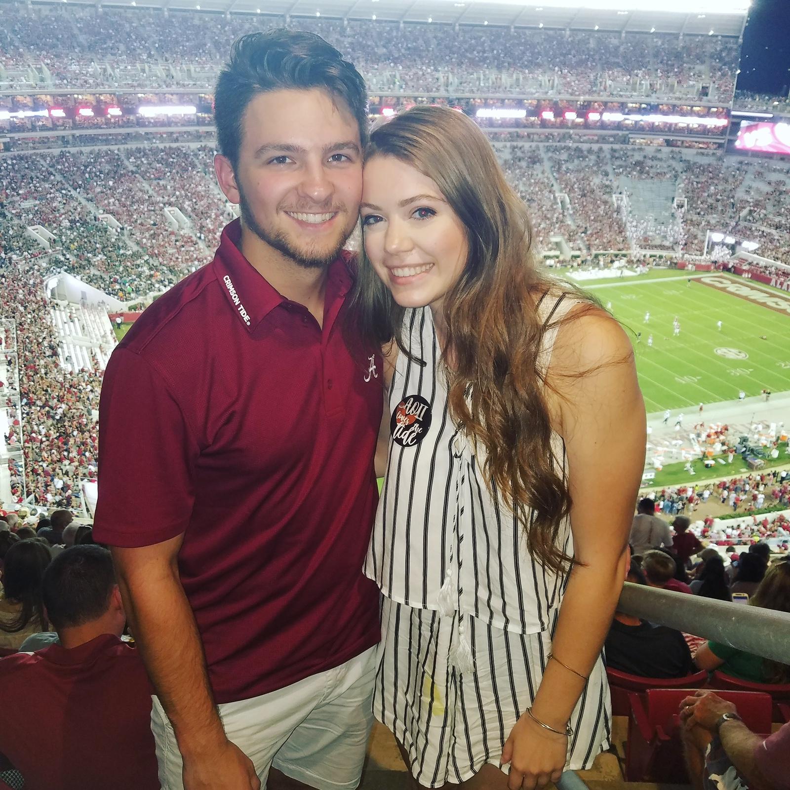9/16/2017- Jackson’s first trip to Alabama to visit Ally. Roll Tide!