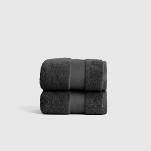 Turkish Ultra Plush Hand Towel (Set of 2) - Charcoal