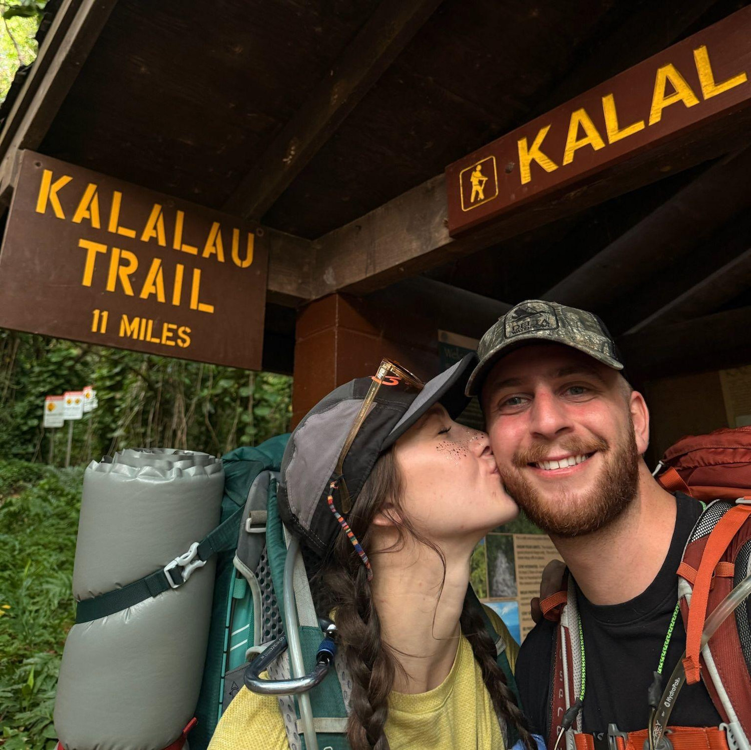 Trail head for Kalalau in Kauai (2 days before Dylan proposed).