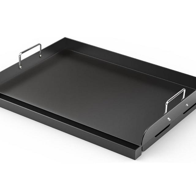 Nonstick Coating Cooking Griddle for Gas Grill, 17" x13” Universal Griddle Flat Top Plate with Removable Handles for Charcoal/Gas Stove, Griddle Plate Insert for Camping, Tailgating, Parties