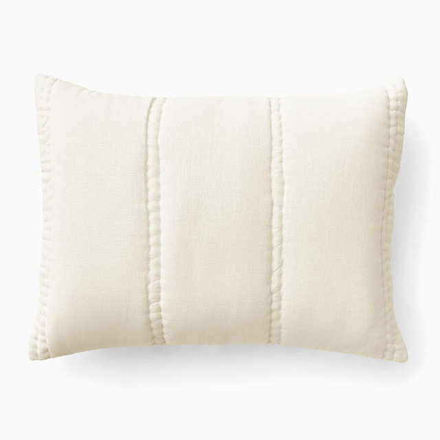 European Flax Linen, King Sham, Alabaster
