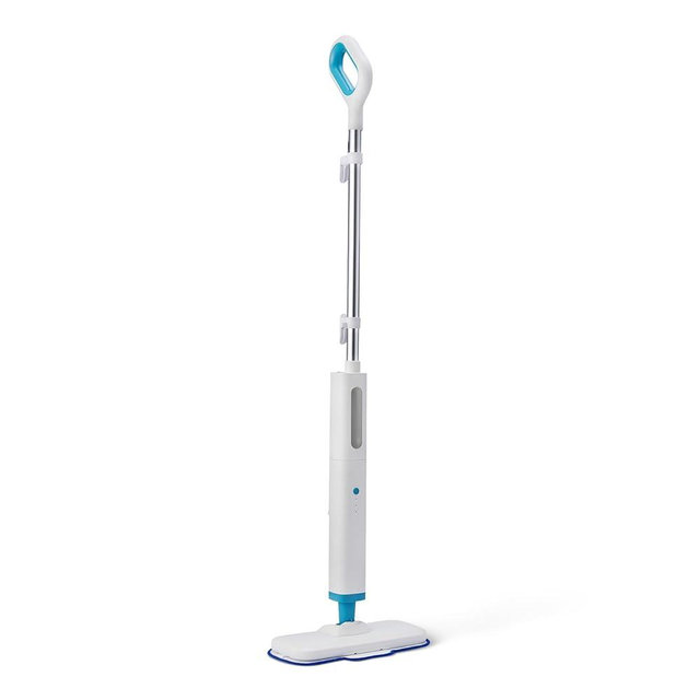Amazon Basics Steam Mop for Hard Floor Cleaning with 20-Foot Cord, 3 Washable Pads, White