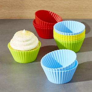 Set of 12 Multicolor Silicone Baking Cups